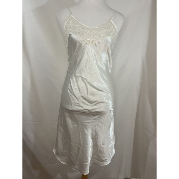 Victorias Secret Nightgown Slip Lingerie Off White 90s Womens Small Long - Picture 12 of 15